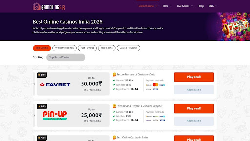 Top 7 Free Spins Casino Sites in India for 2026